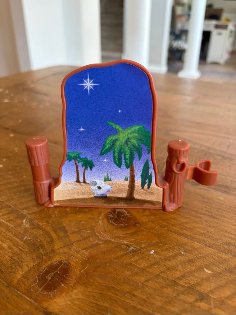 Fisher Price Little People Christmas Nativity Backdrop Fence Sheep as is